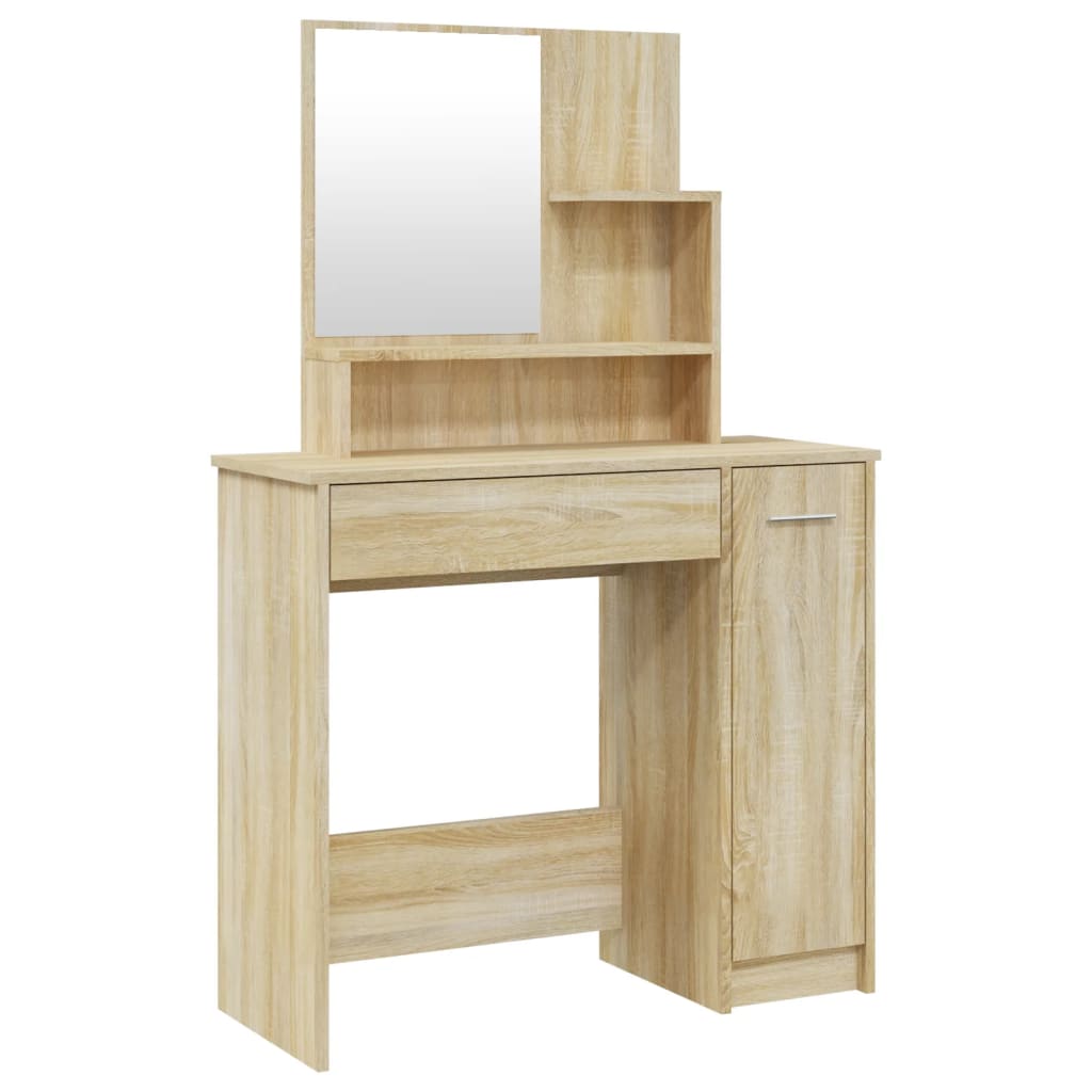 Coiffeuse avec miroir chêne sonoma 86,5x35x136 cm - XIOS