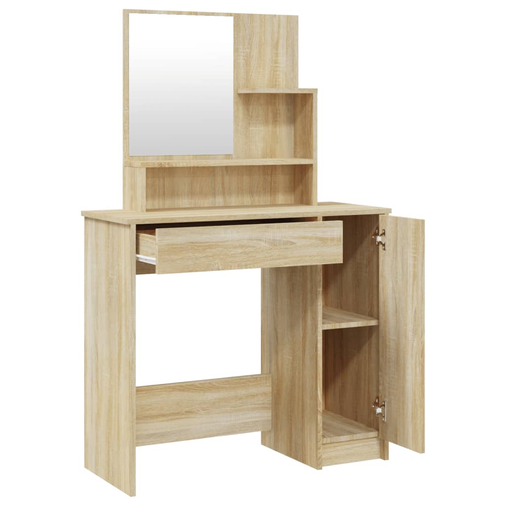 Coiffeuse avec miroir chêne sonoma 86,5x35x136 cm - XIOS
