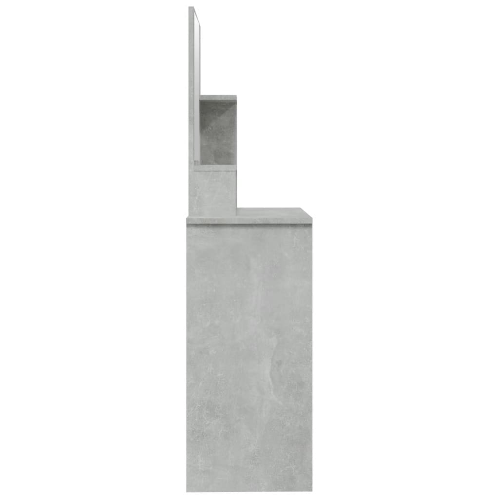 Coiffeuse avec miroir Gris béton 86,5x35x136 cm - XIOS