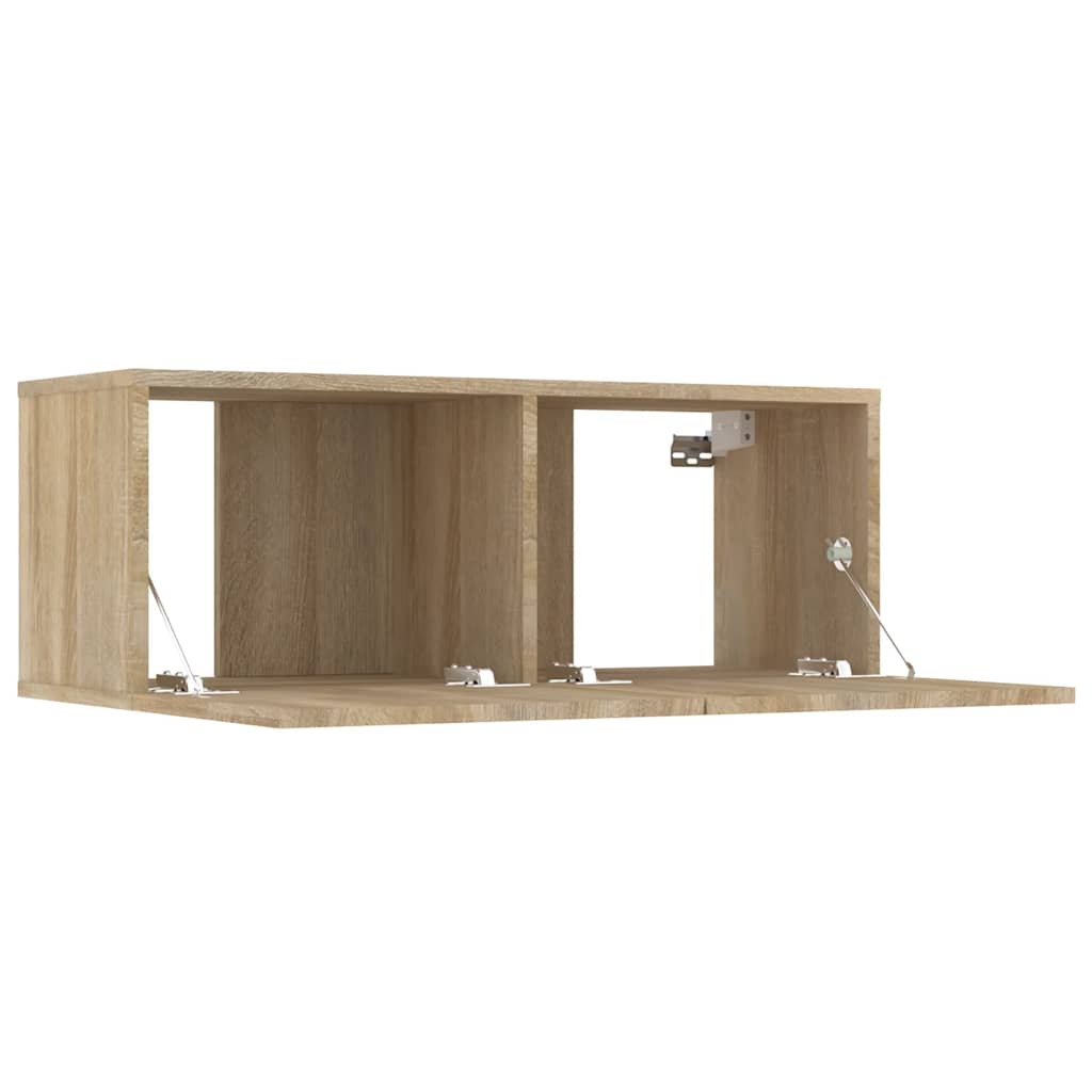 Meubles TV 2 pcs chêne sonoma 80x30x30 cm bois d'ingénierie - XIOS