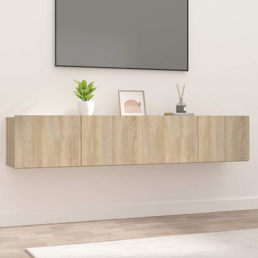 Meubles TV 2 pcs chêne sonoma 80x30x30 cm bois d'ingénierie - XIOS