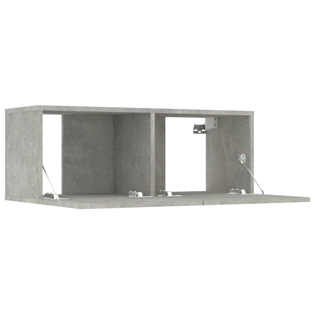 Meubles TV 2 pcs gris béton 80x30x30 cm bois d'ingénierie - XIOS