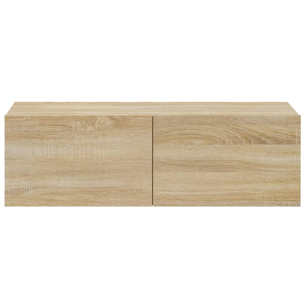 Meubles TV muraux 2pcs chêne sonoma 100x30x30cm bois ingénierie - XIOS