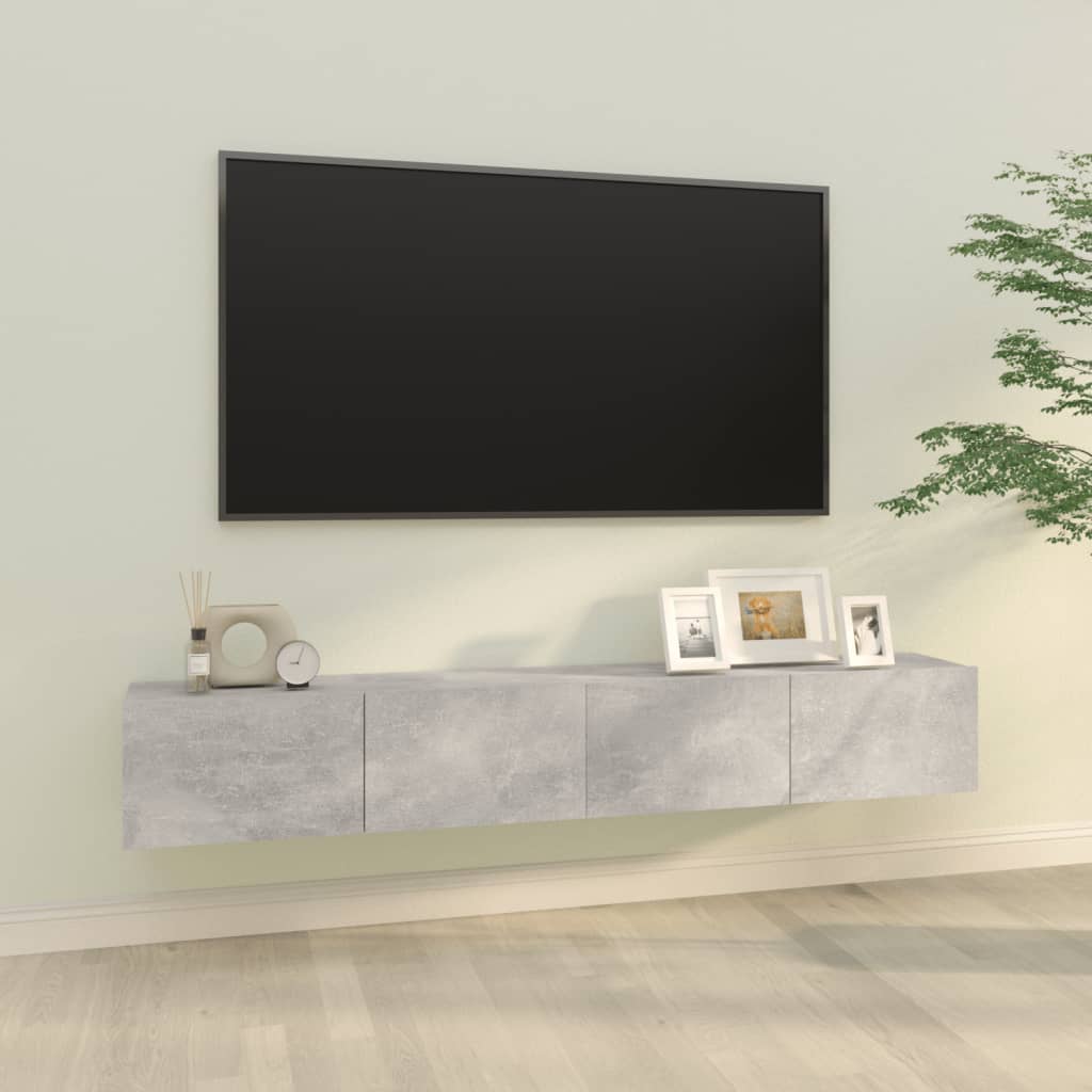 Meubles TV 2 pcs Gris béton 100x30x30 cm Bois d'ingénierie - XIOS