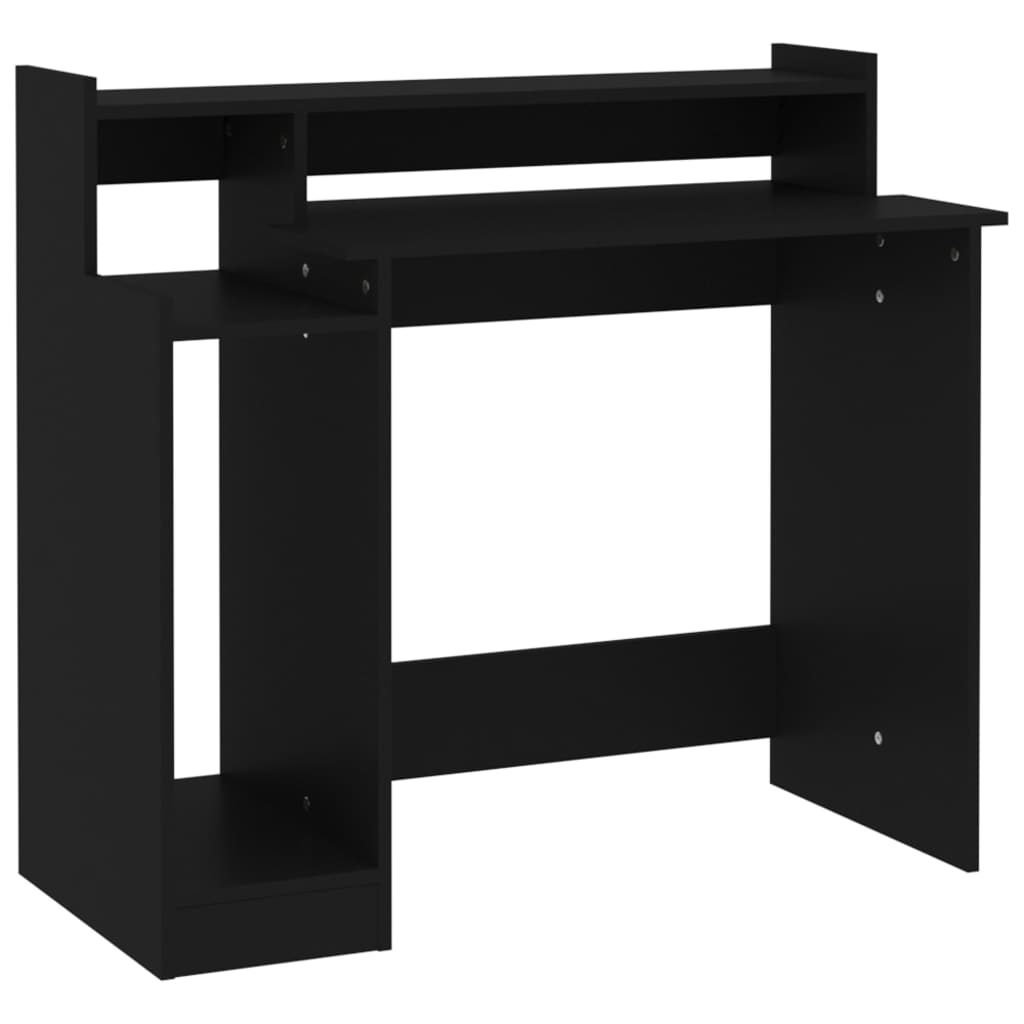 Bureau avec lumières LED noir 97x45x90 cm bois d'ingénierie - XIOS