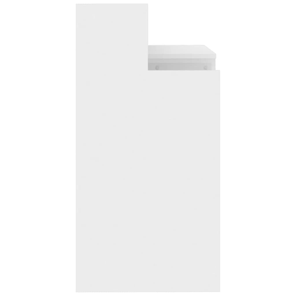 Bureau lumières LED Blanc brillant 97x45x90cm Bois d'ingénierie - XIOS