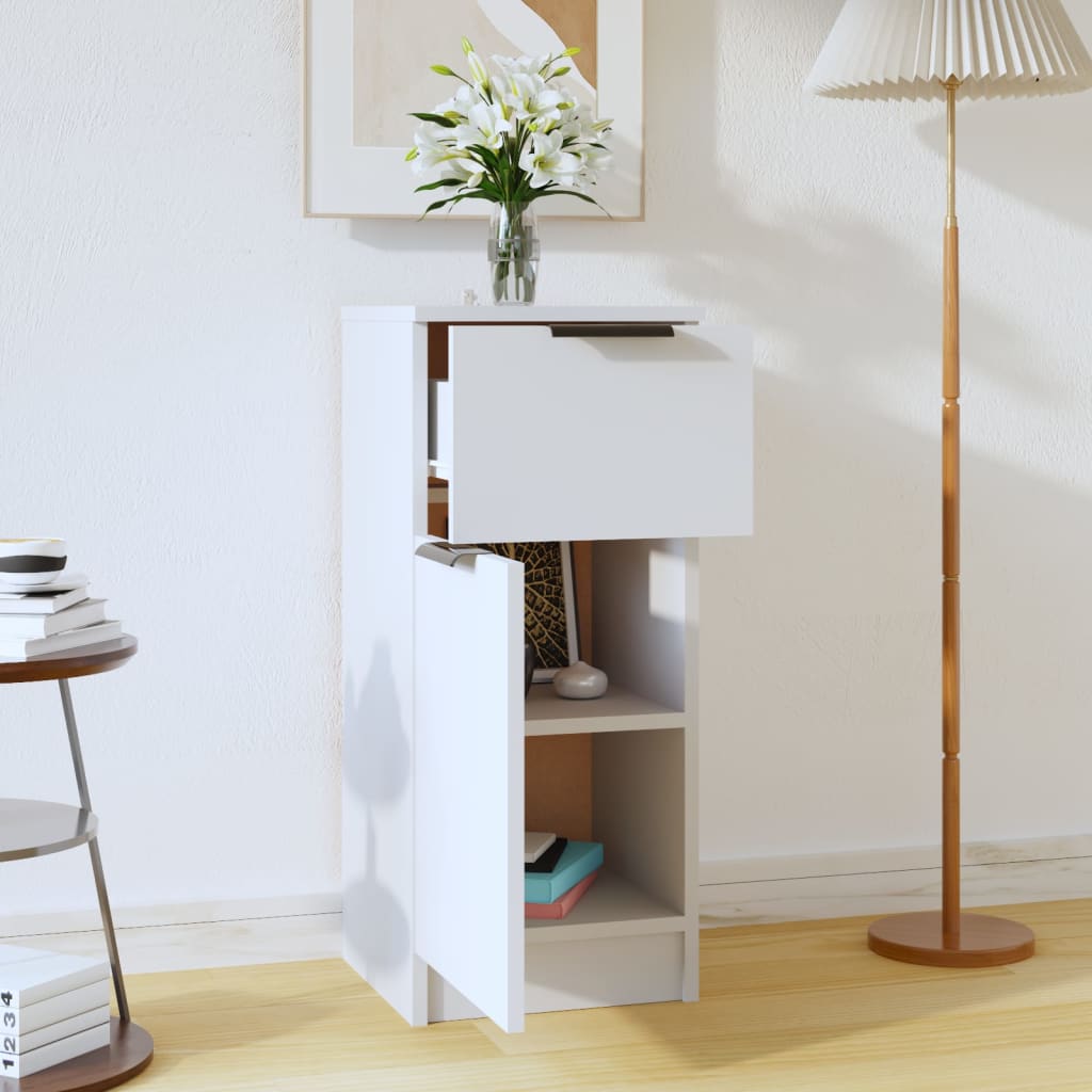 Buffet Blanc 30x30x70 cm Bois d'ingénierie - XIOS