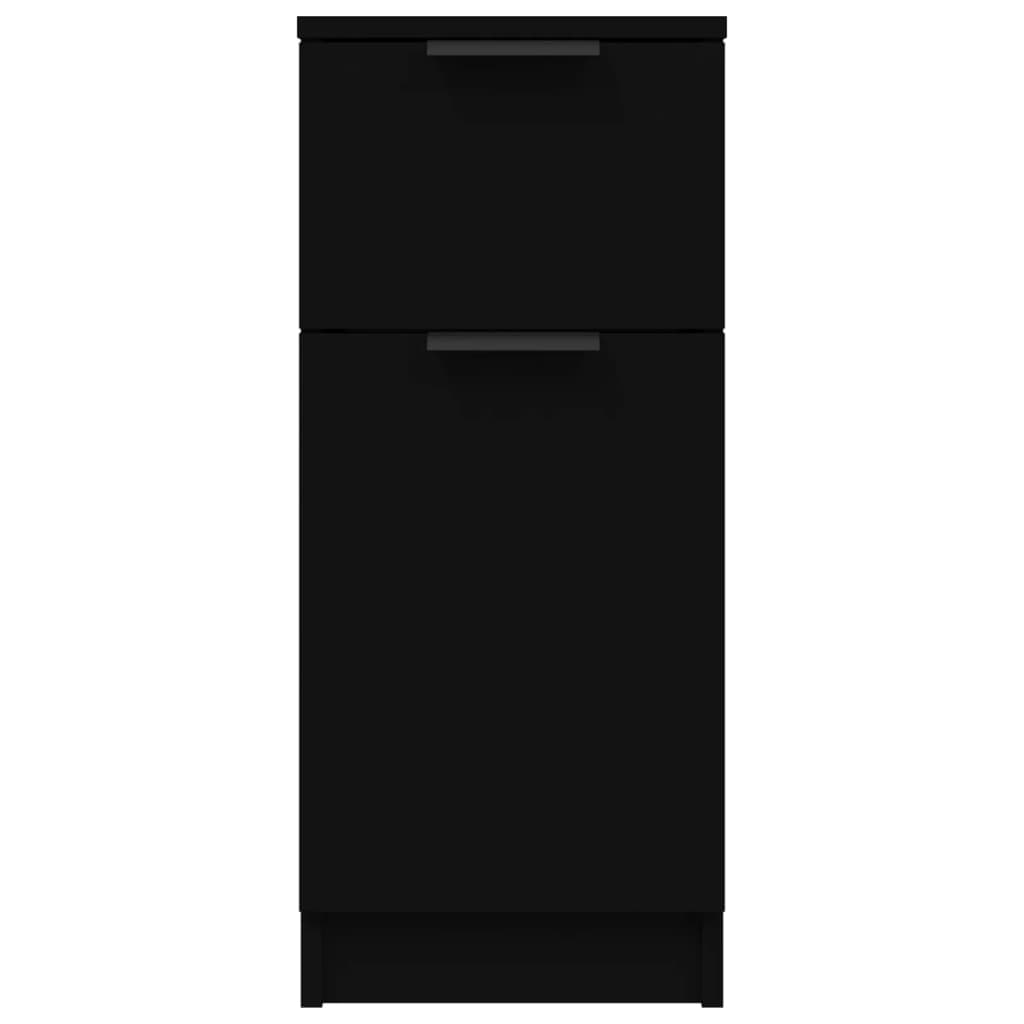 Buffet noir 30x30x70 cm bois d'ingénierie - XIOS