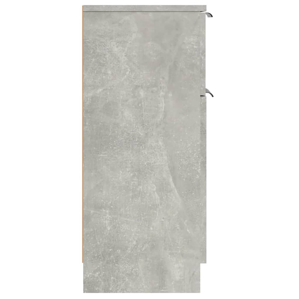 Buffets 2 pcs Gris béton 30x30x70 cm Bois d'ingénierie - XIOS