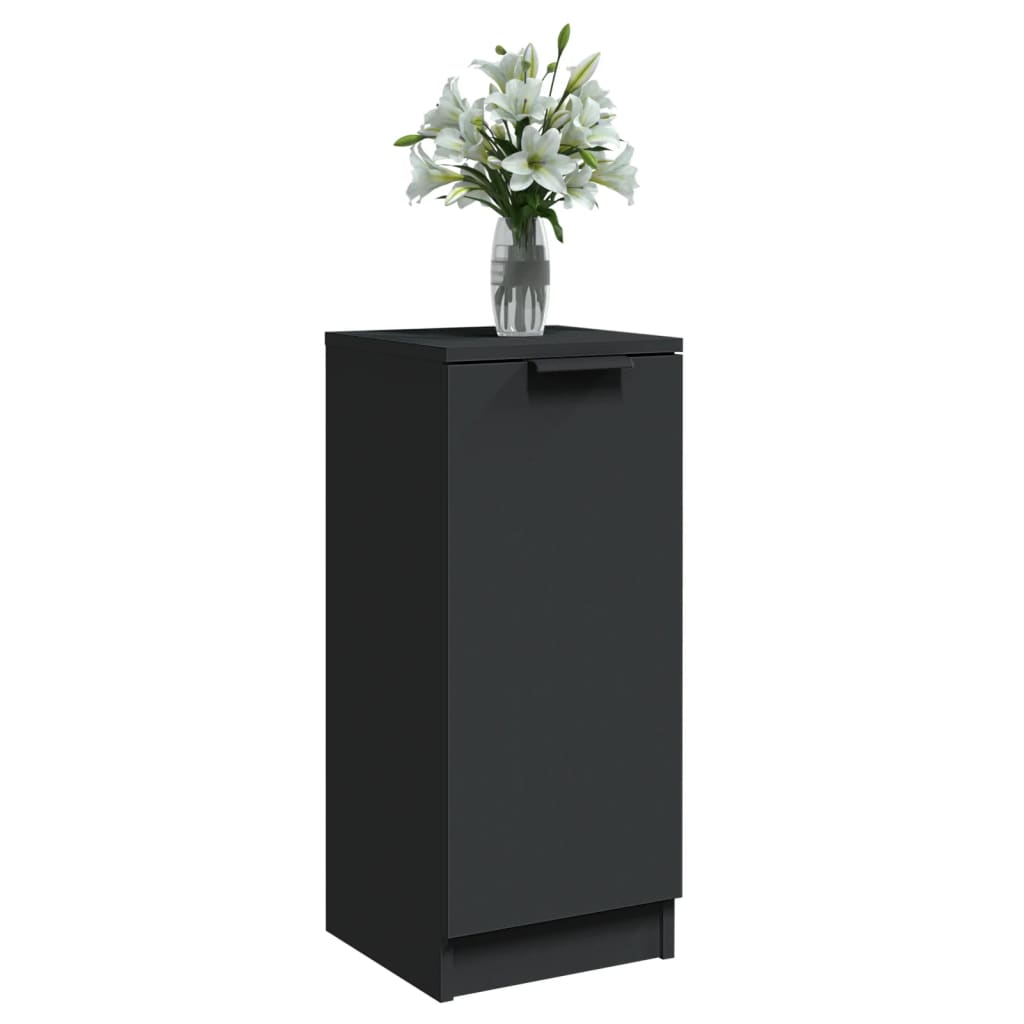 Buffets 2 pcs noir 30x30x70 cm bois d'ingénierie - XIOS