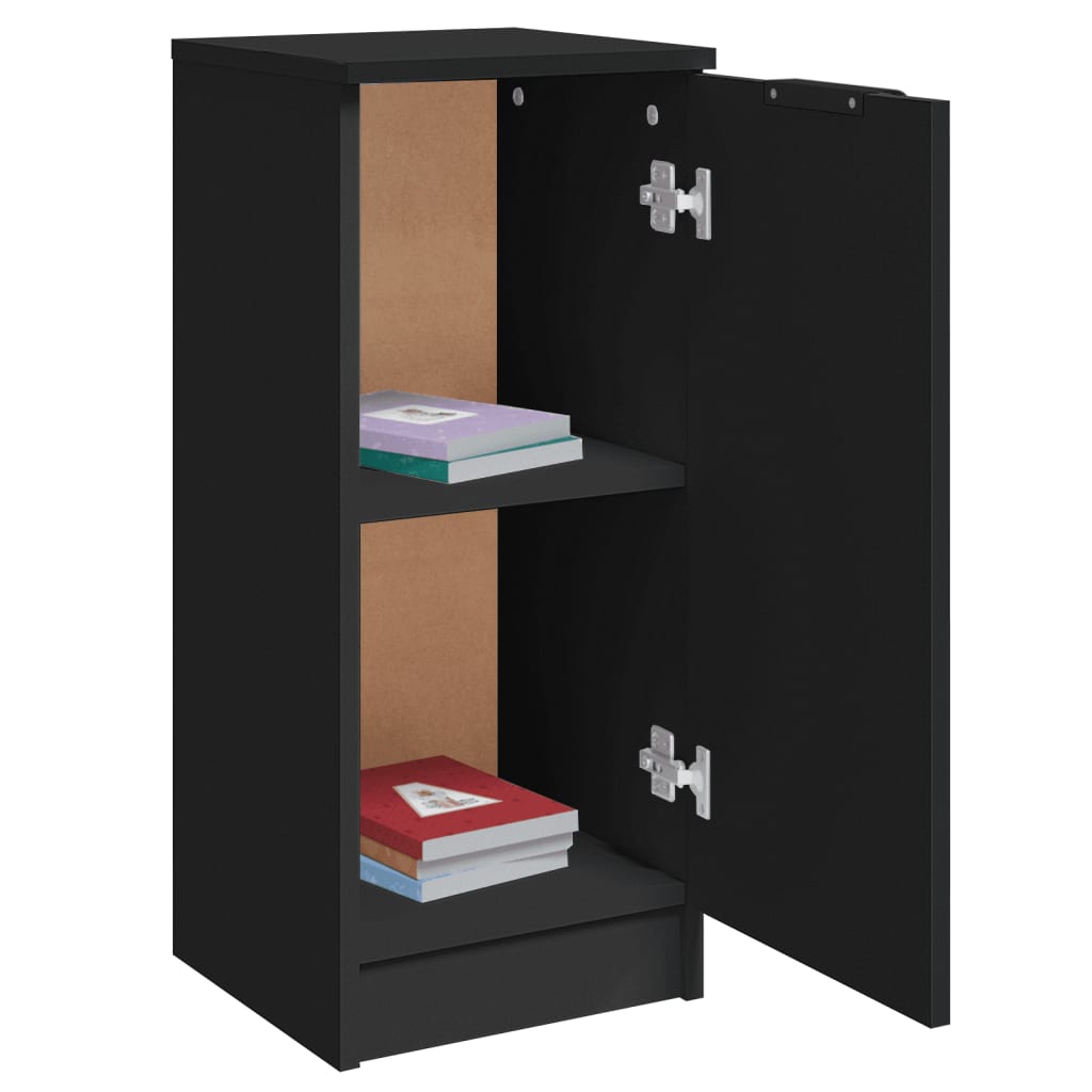 Buffets 2 pcs noir 30x30x70 cm bois d'ingénierie - XIOS