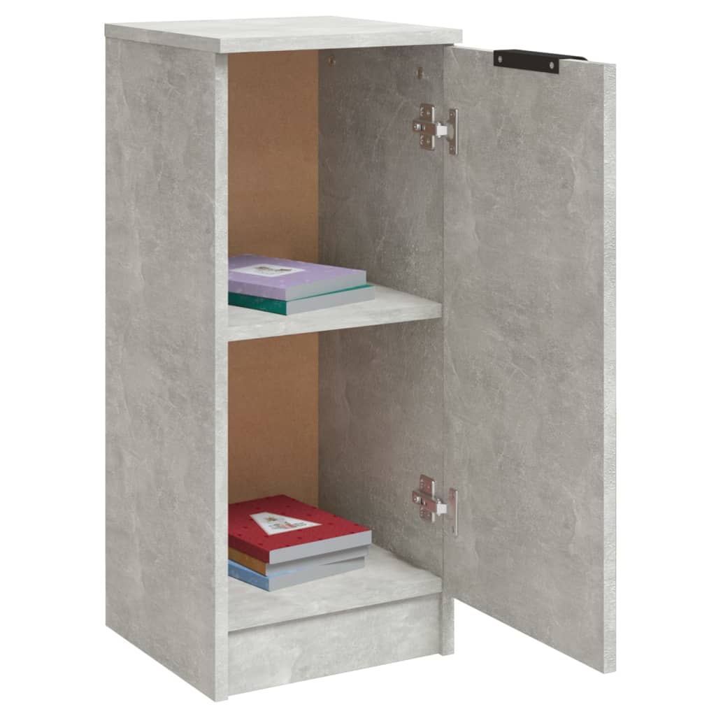 Buffets 2 pcs Gris béton 30x30x70 cm Bois d'ingénierie - XIOS
