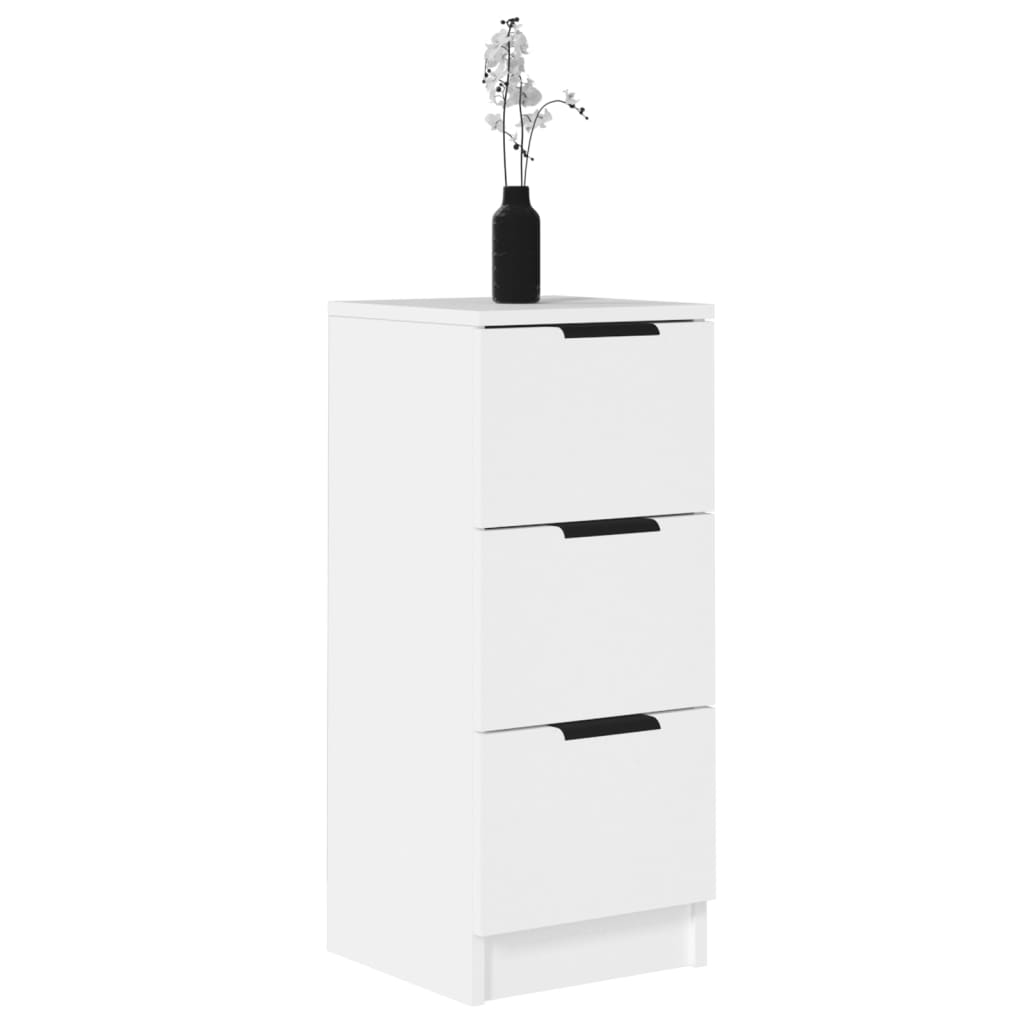 Buffets 2 pcs blanc 30x30x70 cm bois d'ingénierie - XIOS