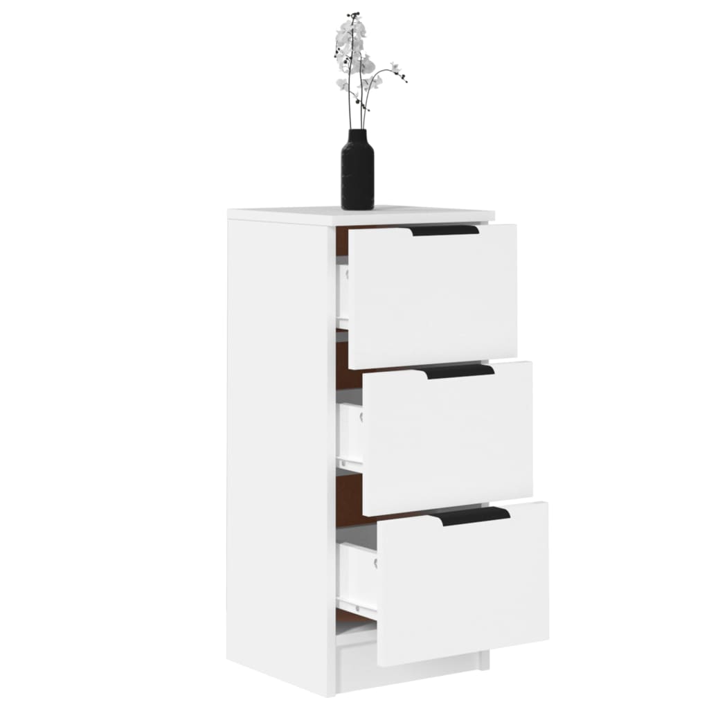 Buffets 2 pcs blanc 30x30x70 cm bois d'ingénierie - XIOS
