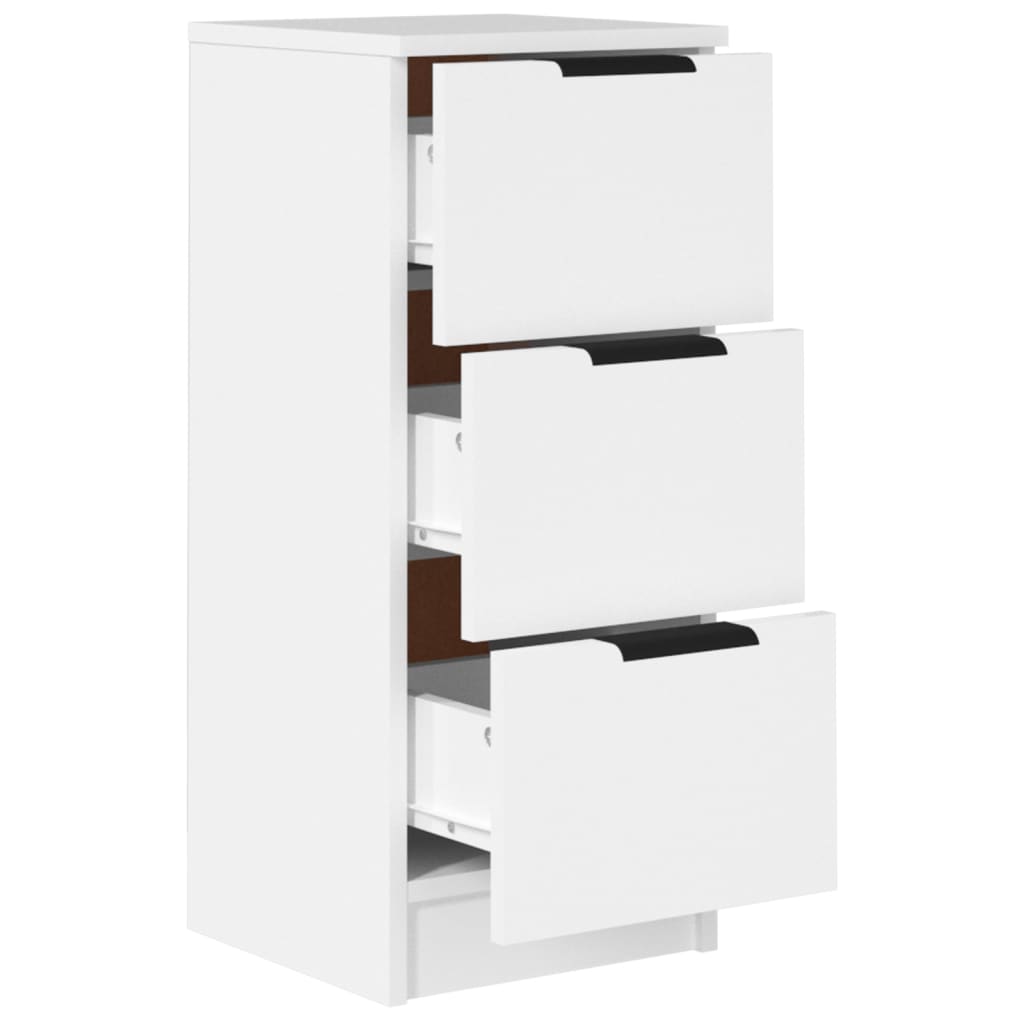 Buffets 2 pcs blanc 30x30x70 cm bois d'ingénierie - XIOS
