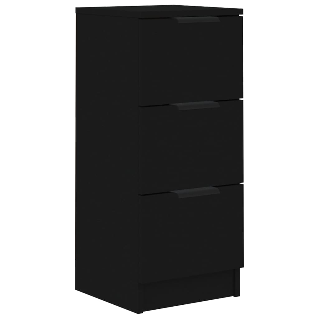 Buffet noir 30x30x70 cm bois d'ingénierie - XIOS