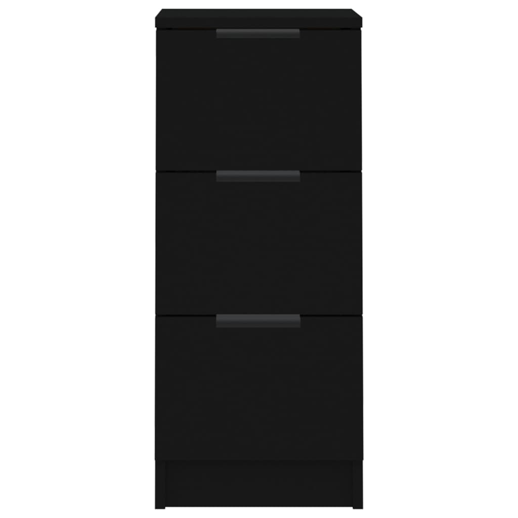 Buffet noir 30x30x70 cm bois d'ingénierie - XIOS
