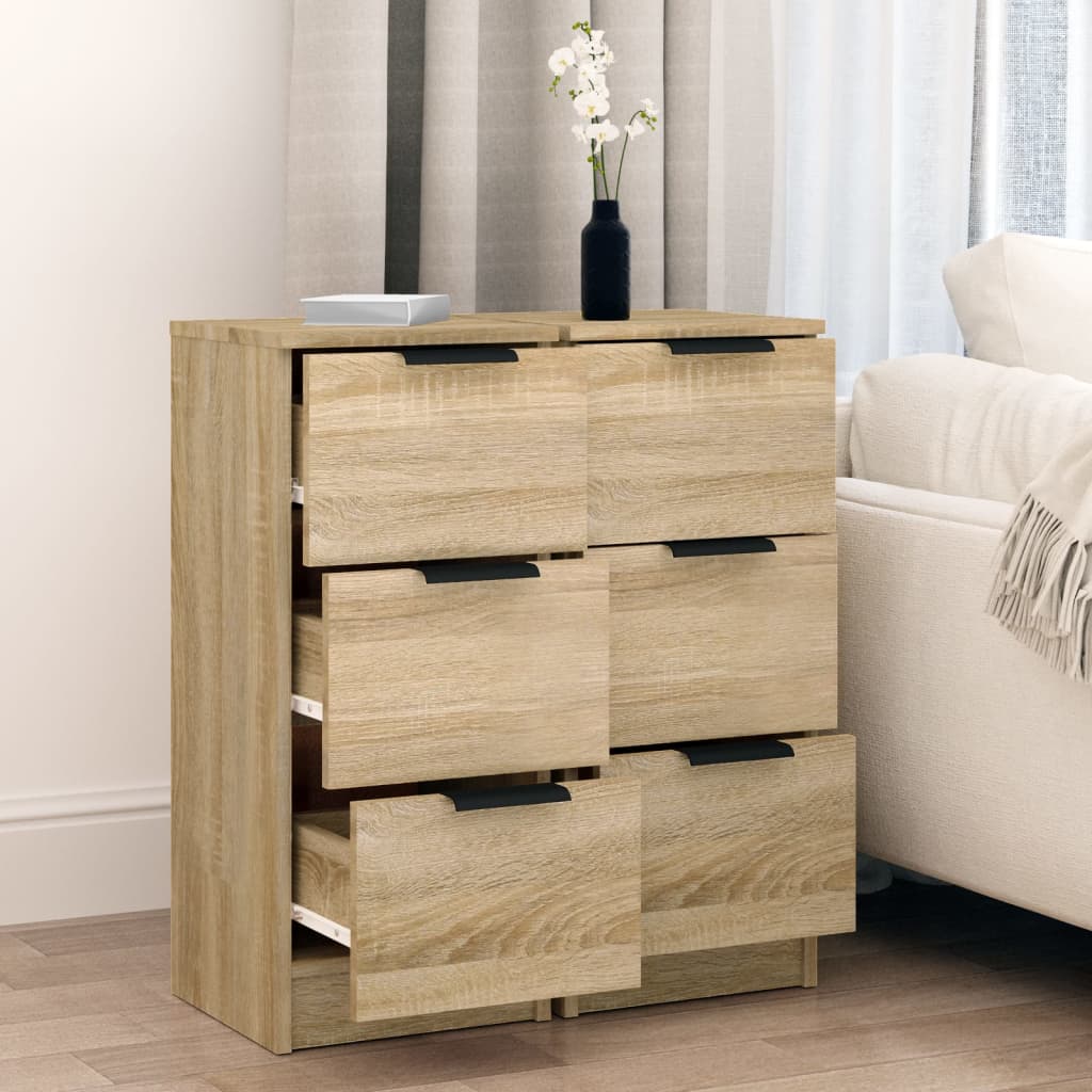 Buffets 2 pcs Chêne Sonoma 30x30x70 cm Bois d'ingénierie - XIOS