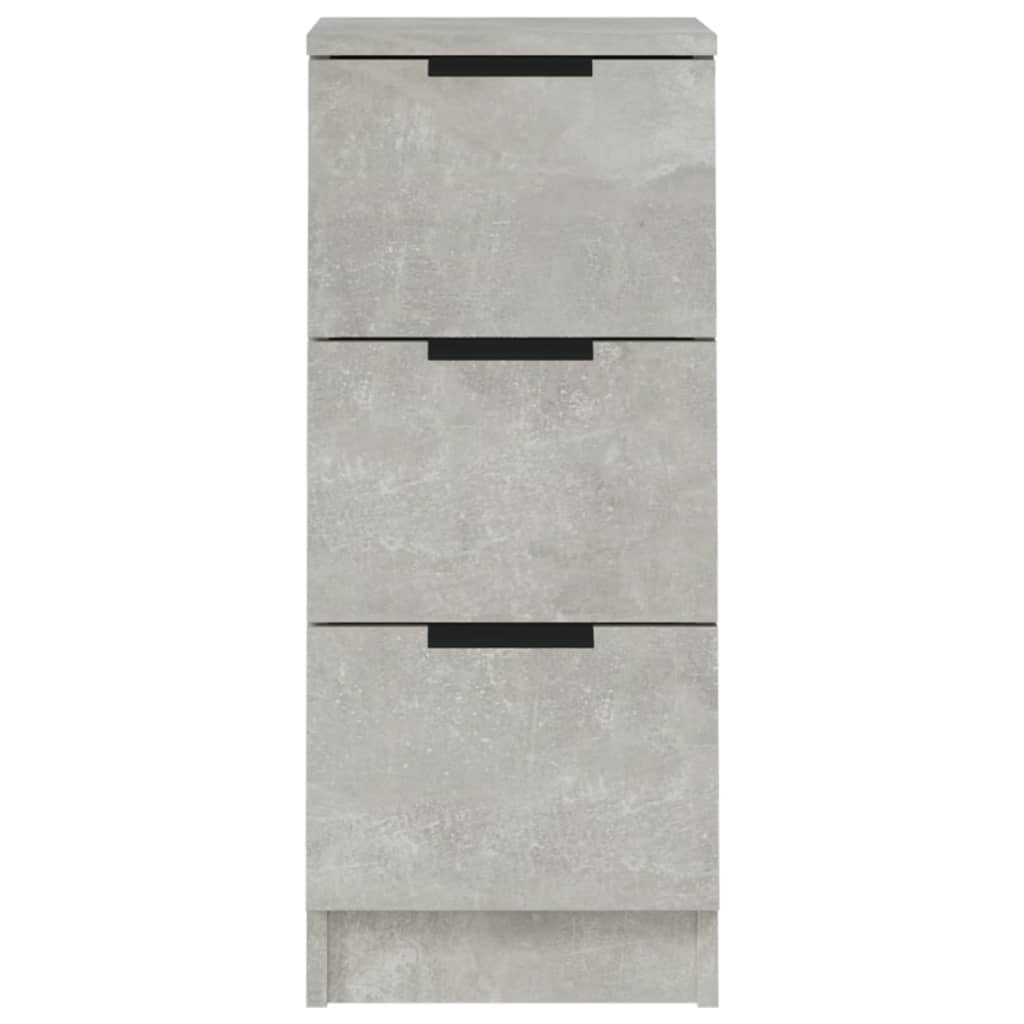 Buffets 2 pcs Gris béton 30x30x70 cm Bois d'ingénierie - XIOS