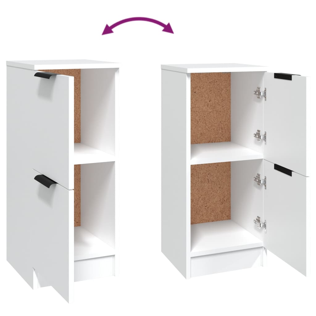 Buffets 2 pcs blanc 30x30x70 cm bois d'ingénierie - XIOS