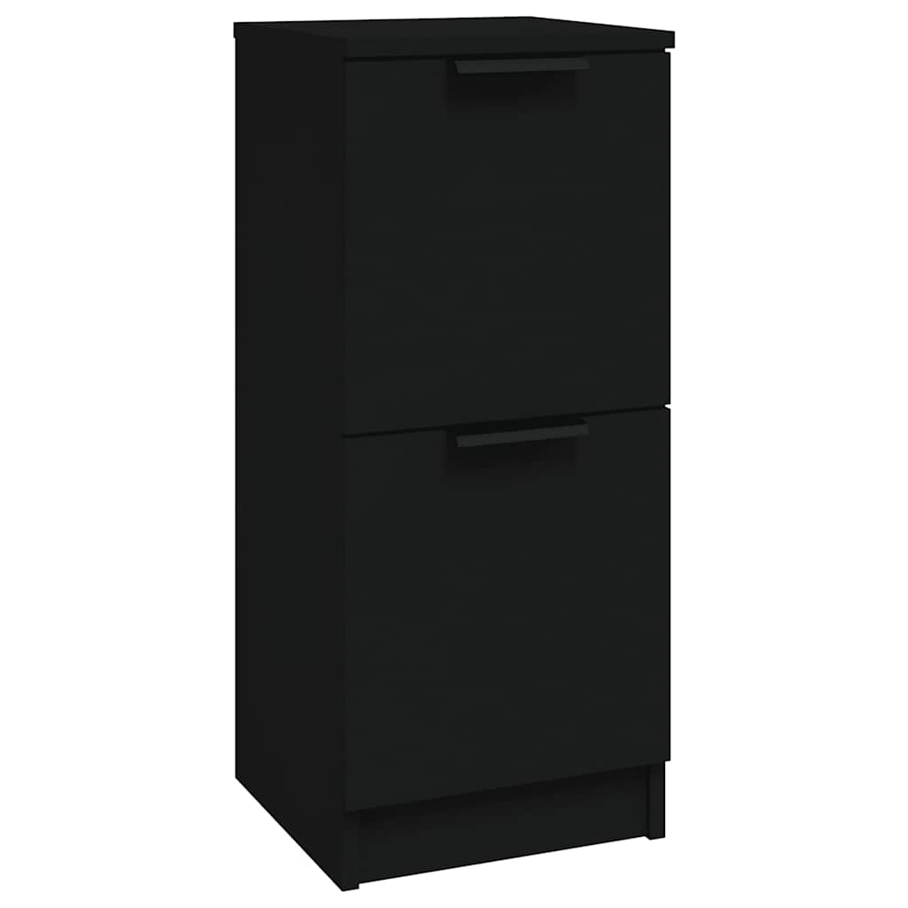 Buffet noir 30x30x70 cm bois d'ingénierie - XIOS