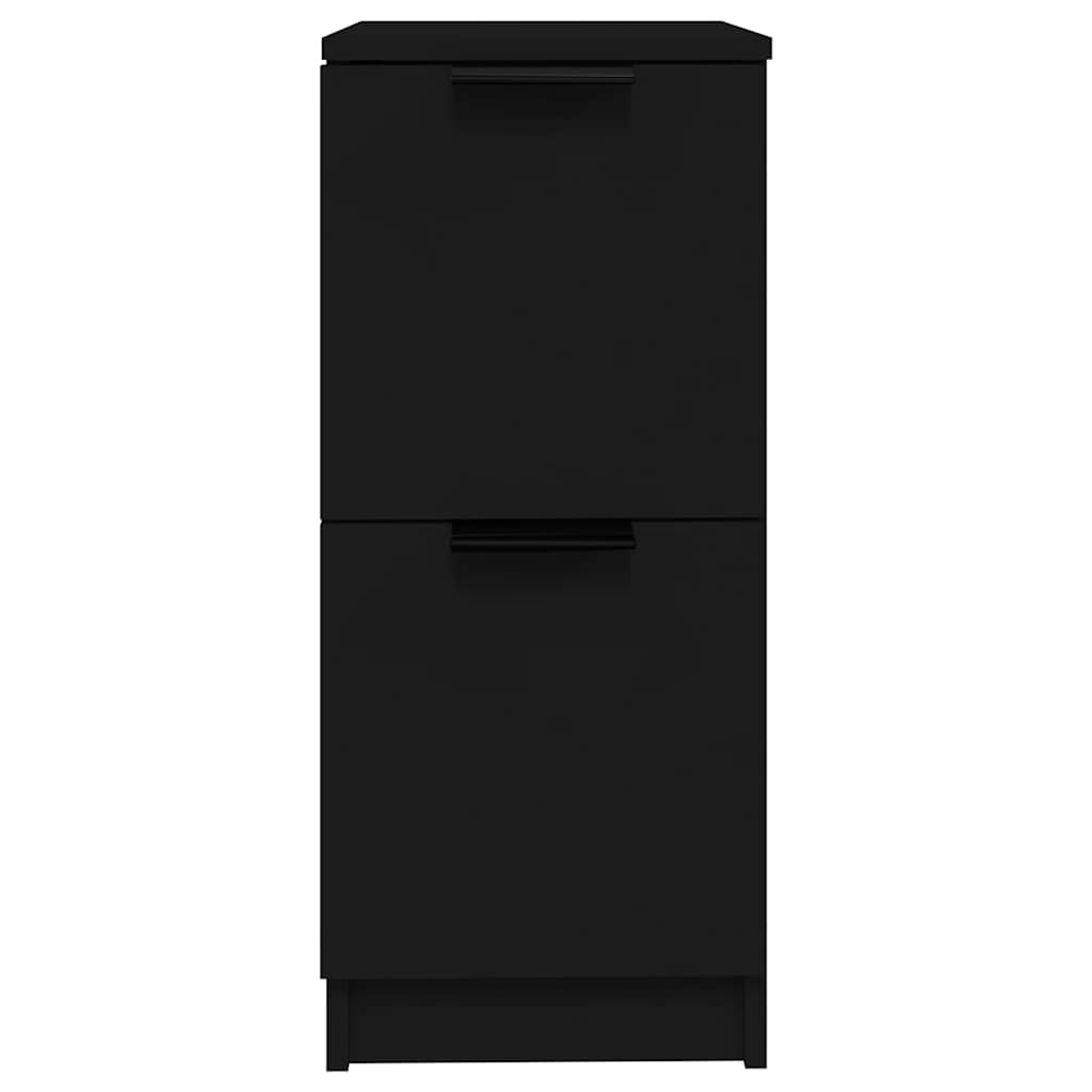 Buffet noir 30x30x70 cm bois d'ingénierie - XIOS