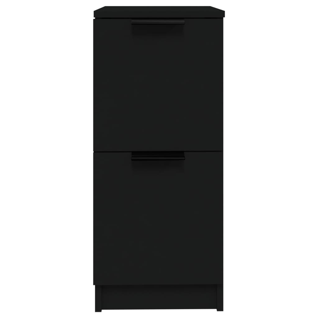 Buffets 2 pcs noir 30x30x70 cm bois d'ingénierie - XIOS