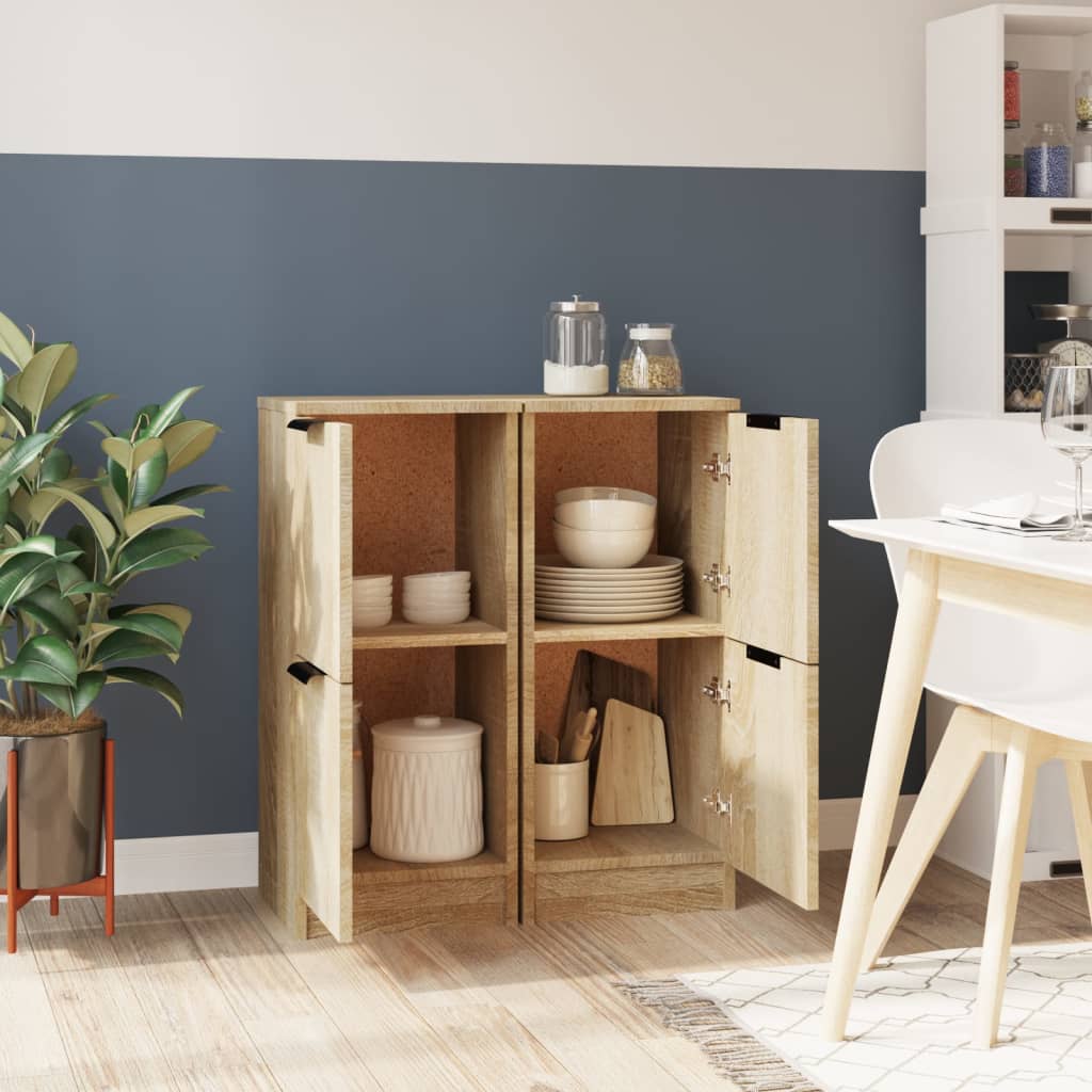 Buffets 2 pcs Chêne Sonoma 30x30x70 cm Bois d'ingénierie - XIOS