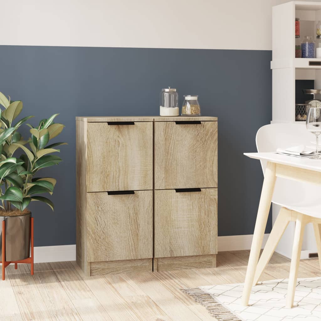 Buffets 2 pcs Chêne Sonoma 30x30x70 cm Bois d'ingénierie - XIOS