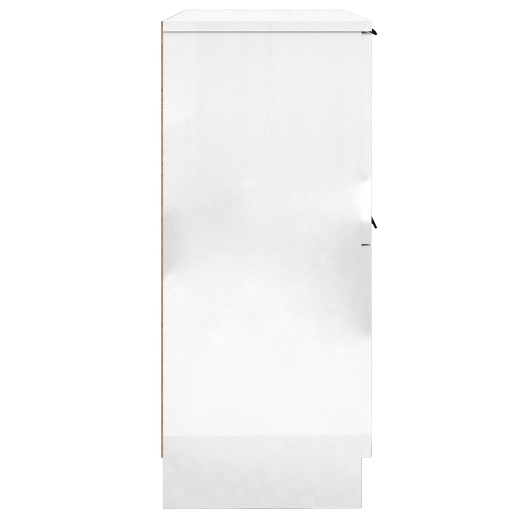 Buffets 2 pcs Blanc brillant 30x30x70 cm Bois d'ingénierie - XIOS