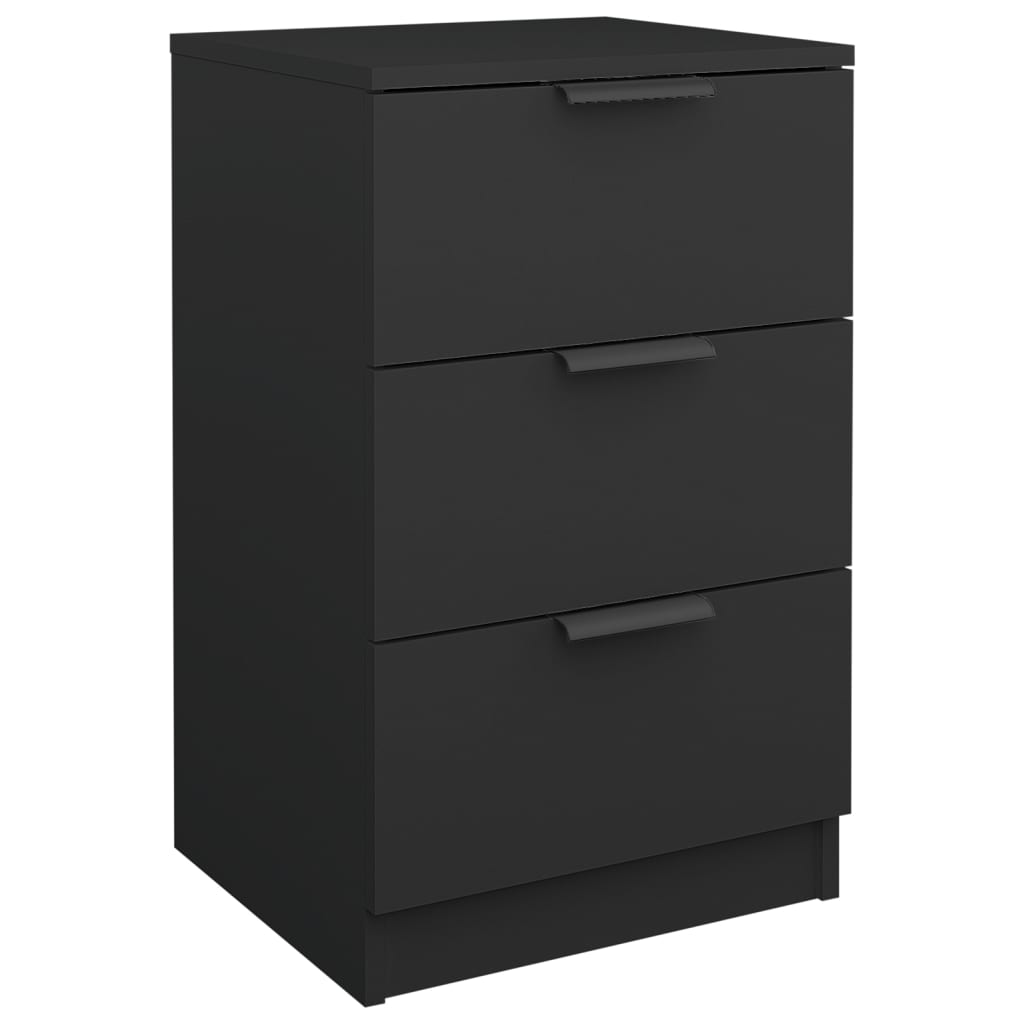 Table de chevet noir 40x36x65 cm - XIOS