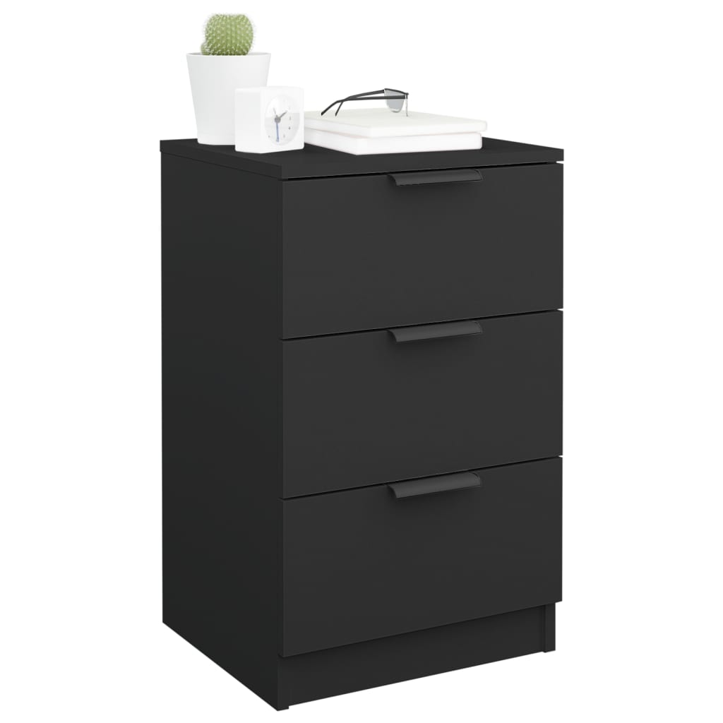 Table de chevet noir 40x36x65 cm - XIOS