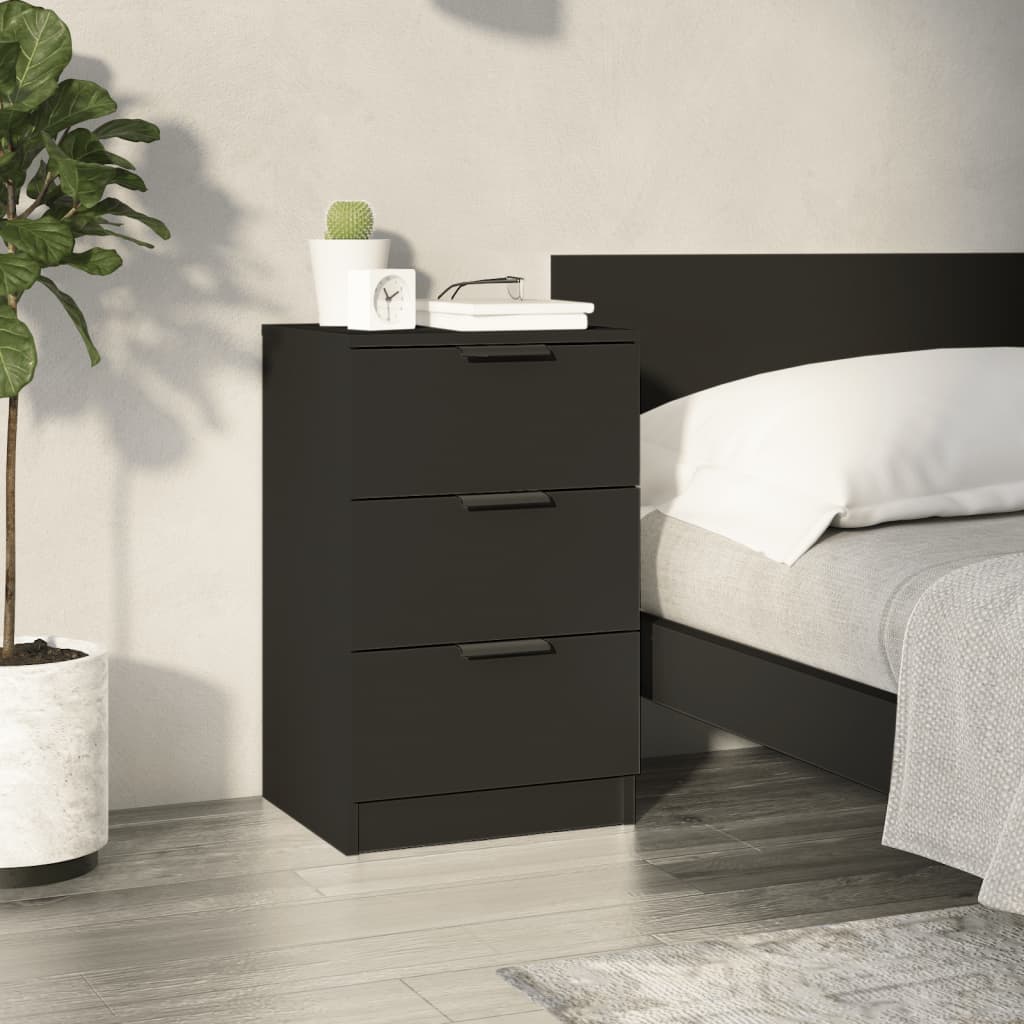 Table de chevet noir 40x36x65 cm - XIOS