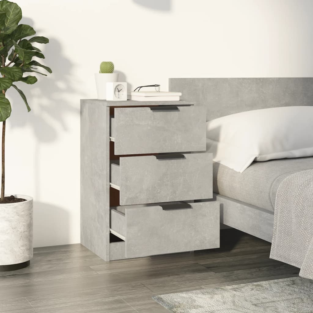 Table de chevet Gris béton 40x36x65 cm - XIOS