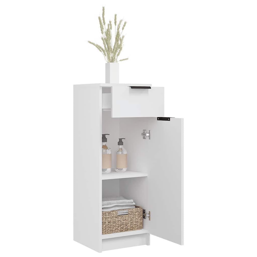 Armoire de salle de bain blanc 32x33,5x90 cm bois d'ingénierie - XIOS
