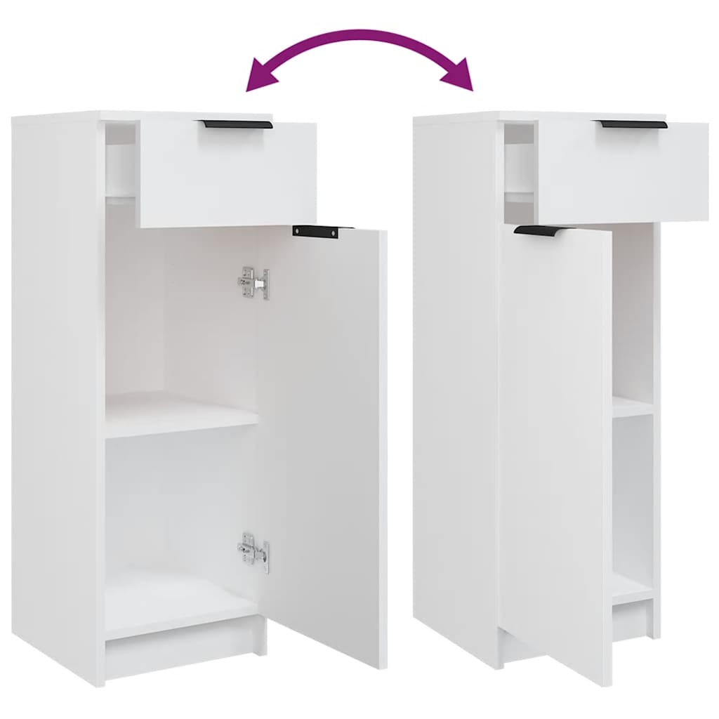 Armoire de salle de bain blanc 32x33,5x90 cm bois d'ingénierie - XIOS