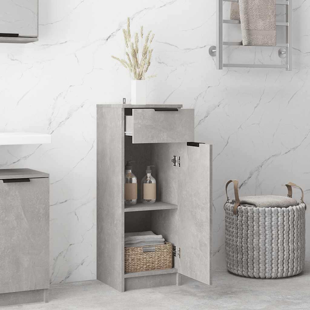 Armoire de salle de bain gris béton 32x34x90 cm - XIOS