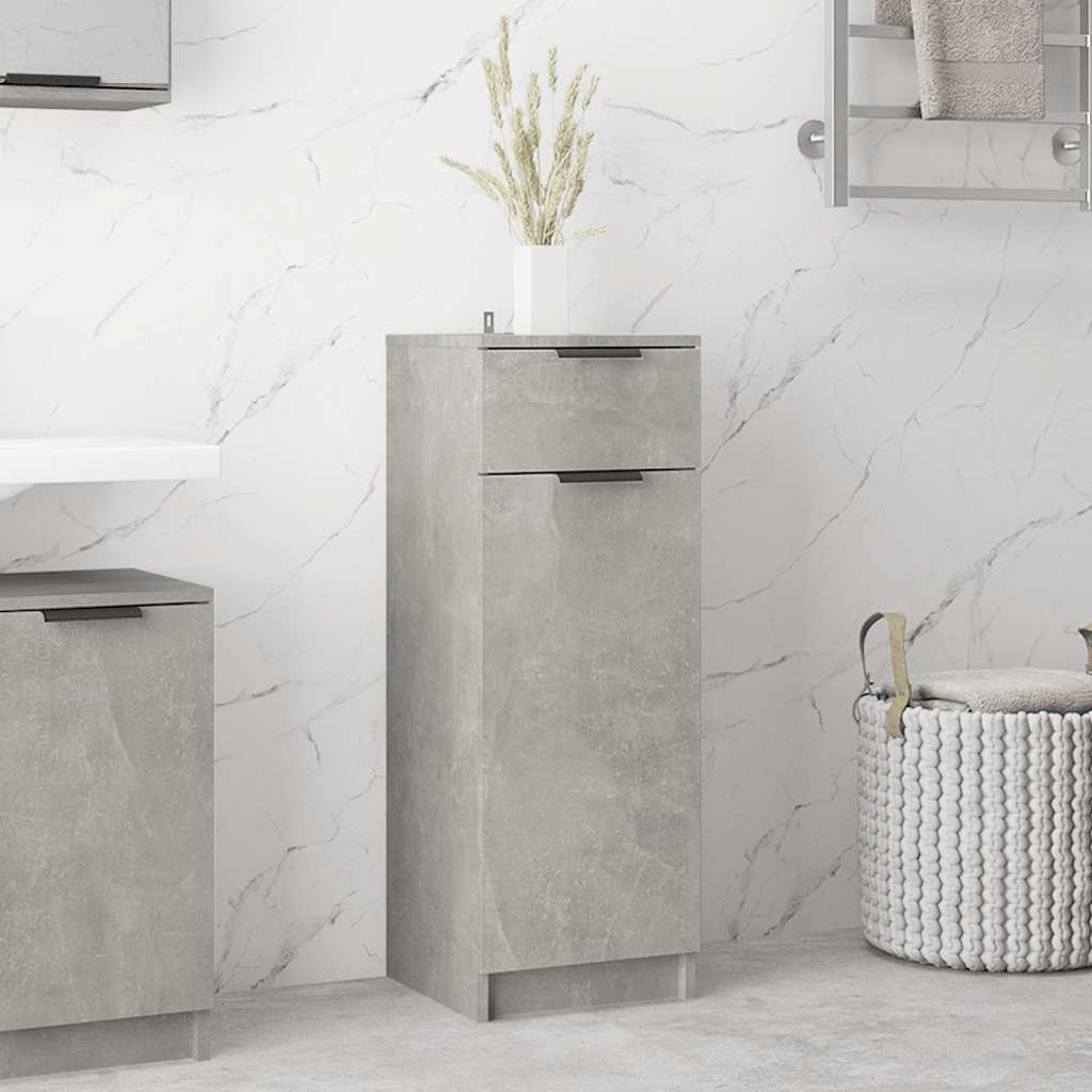 Armoire de salle de bain gris béton 32x34x90 cm - XIOS
