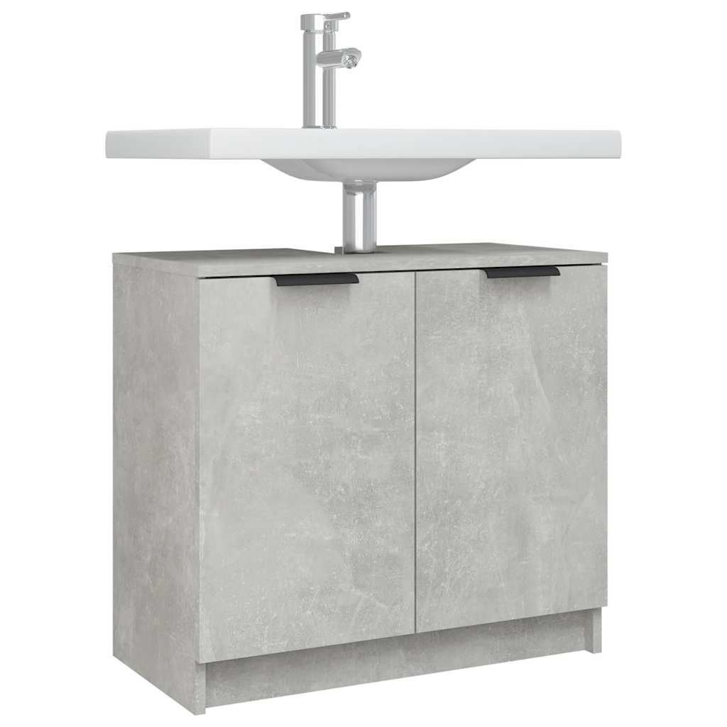 Armoire de bain Gris béton 64,5x33,5x59 cm Bois d'ingénierie - XIOS