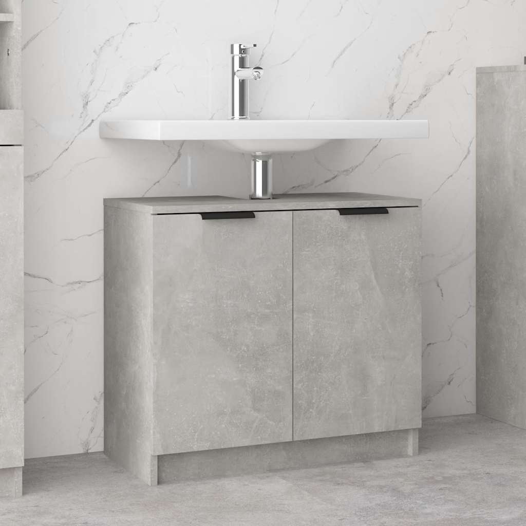 Armoire de bain Gris béton 64,5x33,5x59 cm Bois d'ingénierie - XIOS