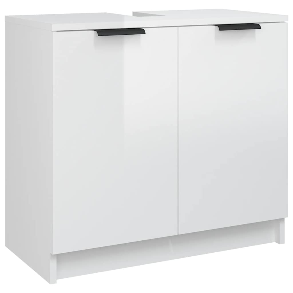 Armoire de salle de bain Blanc brillant 64,5x33,5x59 cm
