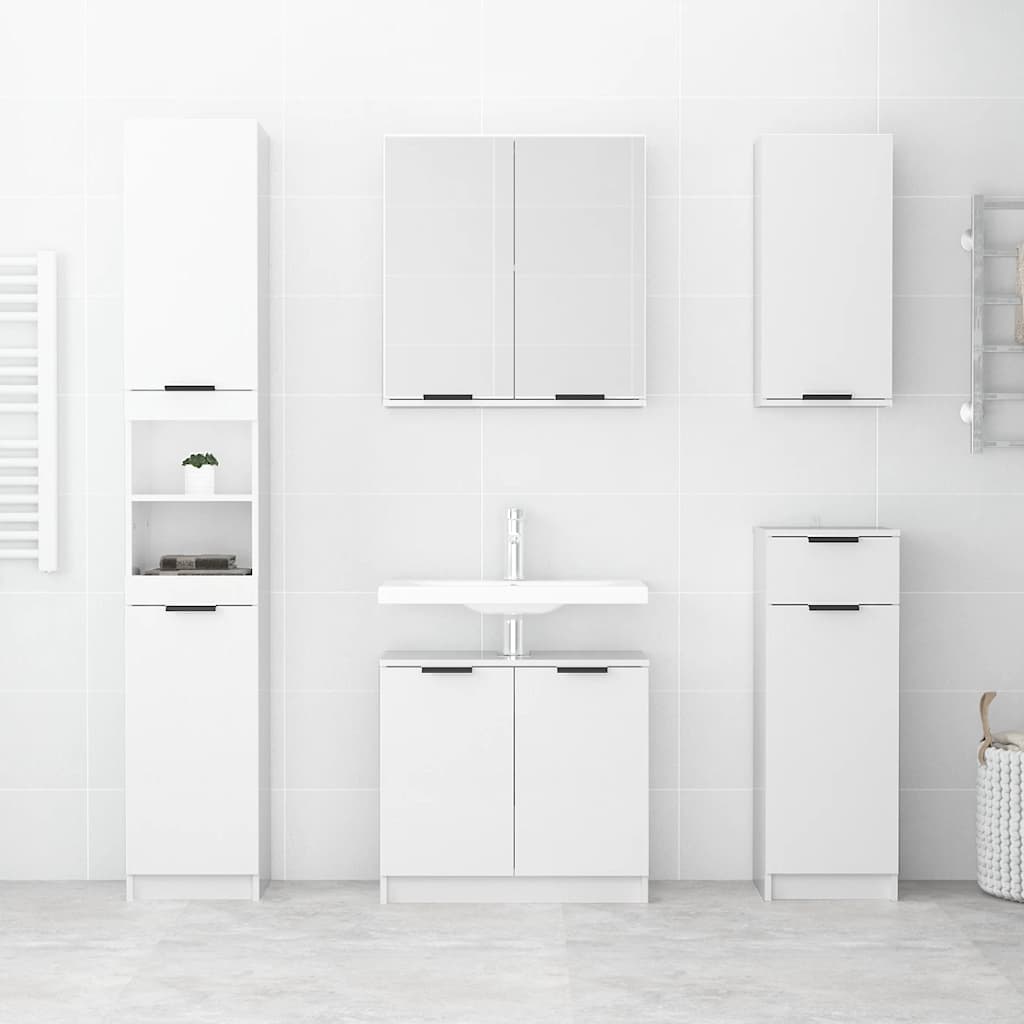 Armoire de salle de bain Blanc brillant 64,5x33,5x59 cm