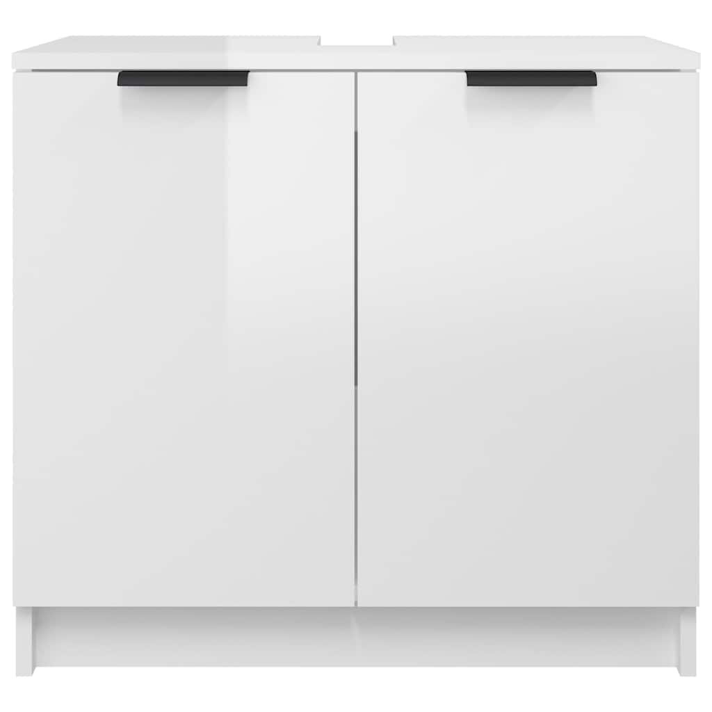 Armoire de salle de bain Blanc brillant 64,5x33,5x59 cm