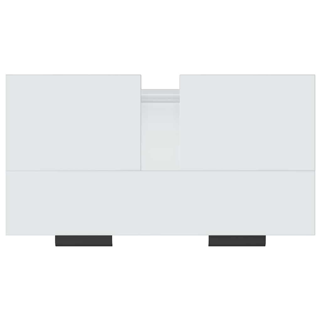 Armoire de salle de bain Blanc brillant 64,5x33,5x59 cm
