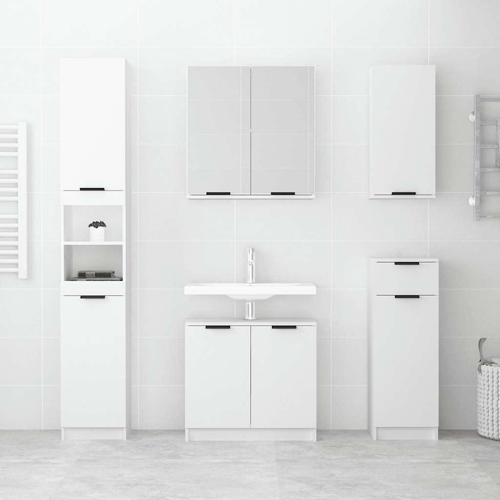 Armoire de salle de bain blanc 32x34x188,5 cm bois d'ingénierie - XIOS