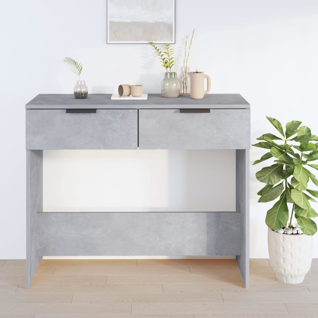 Table console Gris béton 90x36x75 cm Bois d'ingénierie - XIOS