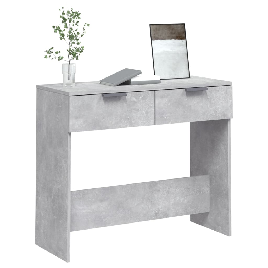 Table console Gris béton 90x36x75 cm Bois d'ingénierie - XIOS