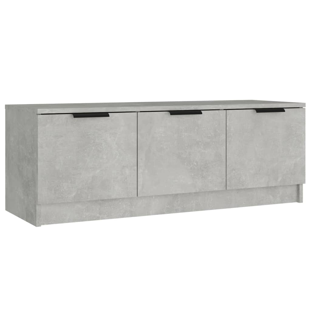 Meuble TV Gris béton 102x35x36,5 cm Bois d'ingénierie - XIOS