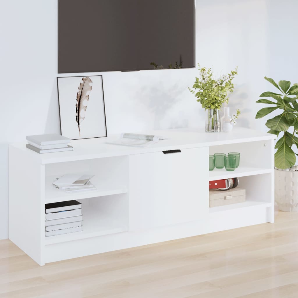 Meuble TV Blanc 102x35,5x36,5 cm Bois d'ingénierie Meubles TV vidaXL   