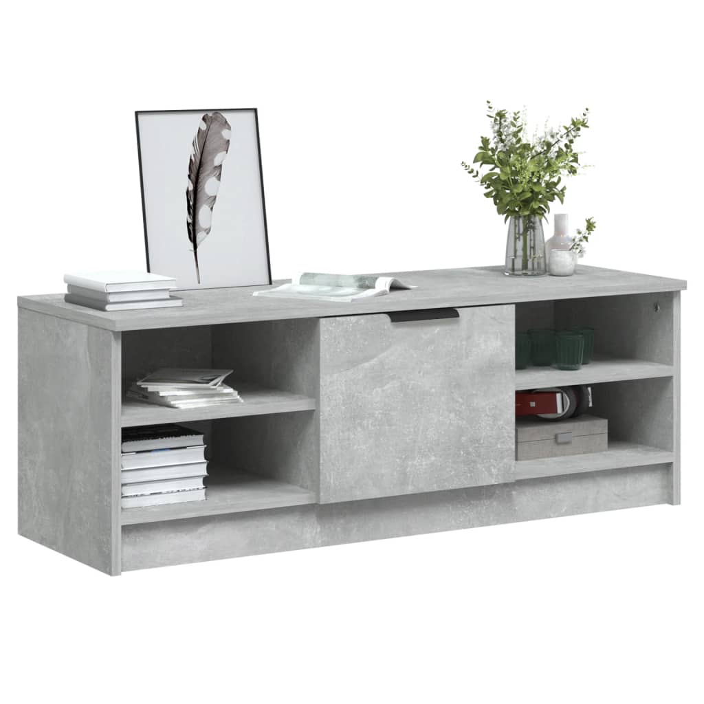 Meuble TV Gris béton 102x35,5x36,5 cm Bois d'ingénierie - XIOS